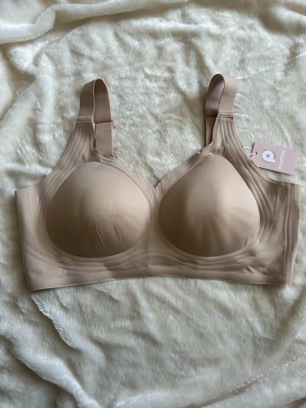 PoseFree nude seamless wirefree bra womens 3XL NWT